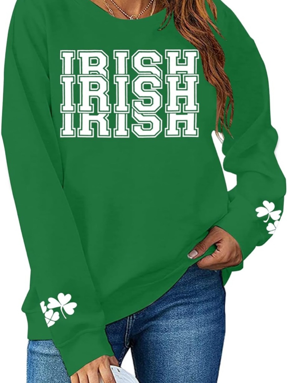 Green Irish Graphic Women's Sweatshirt